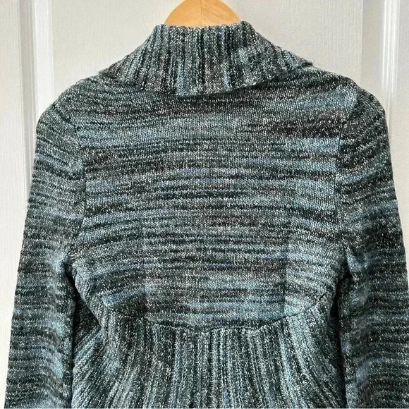 Ricki’s Cardigan Open Front Shawl Collar  Circle Sweater Blue Grey Size Small - Picture 8 of 16